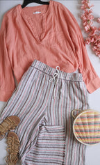 Palazzo con blusa tipo túnica ⚓
