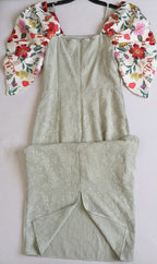 Vestido nuevo al tobillo mangas bombachas