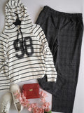 Sueter con gorro y pantalón tipo jogger ❤️