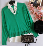Blusa con cuello incluye collar ❤️