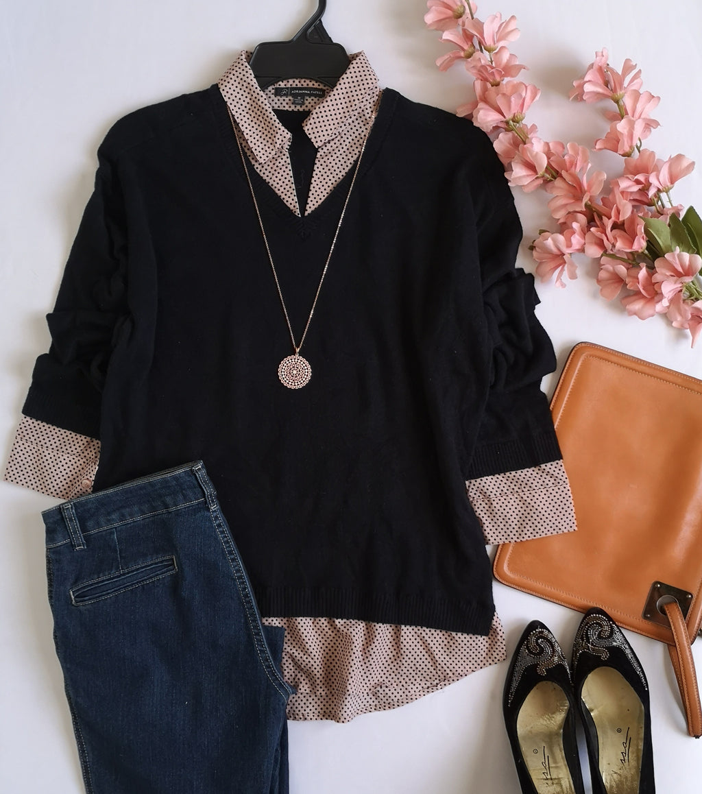 Blusa manga larga incluye collar 💙