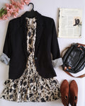 Blazer y vestido con olanes ❤️
