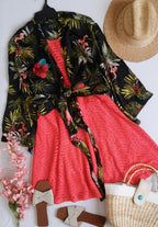 Vestido de encaje con blusa tipo kimono ⚓