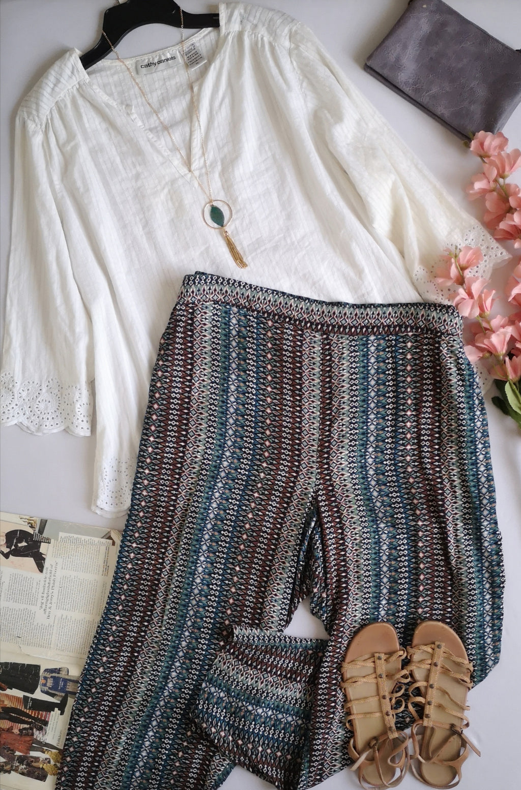 Blusa de algodón con pantalón tela suave ❤️