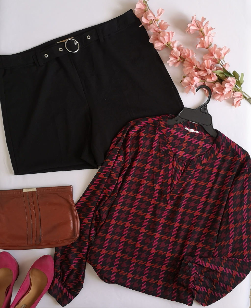 Short tela suave con blusa manga larga ⚓