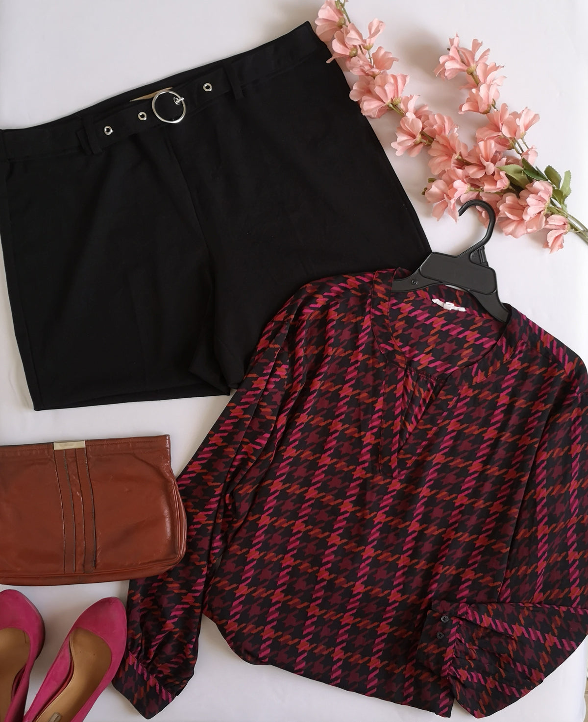 Short tela suave con blusa manga larga ⚓