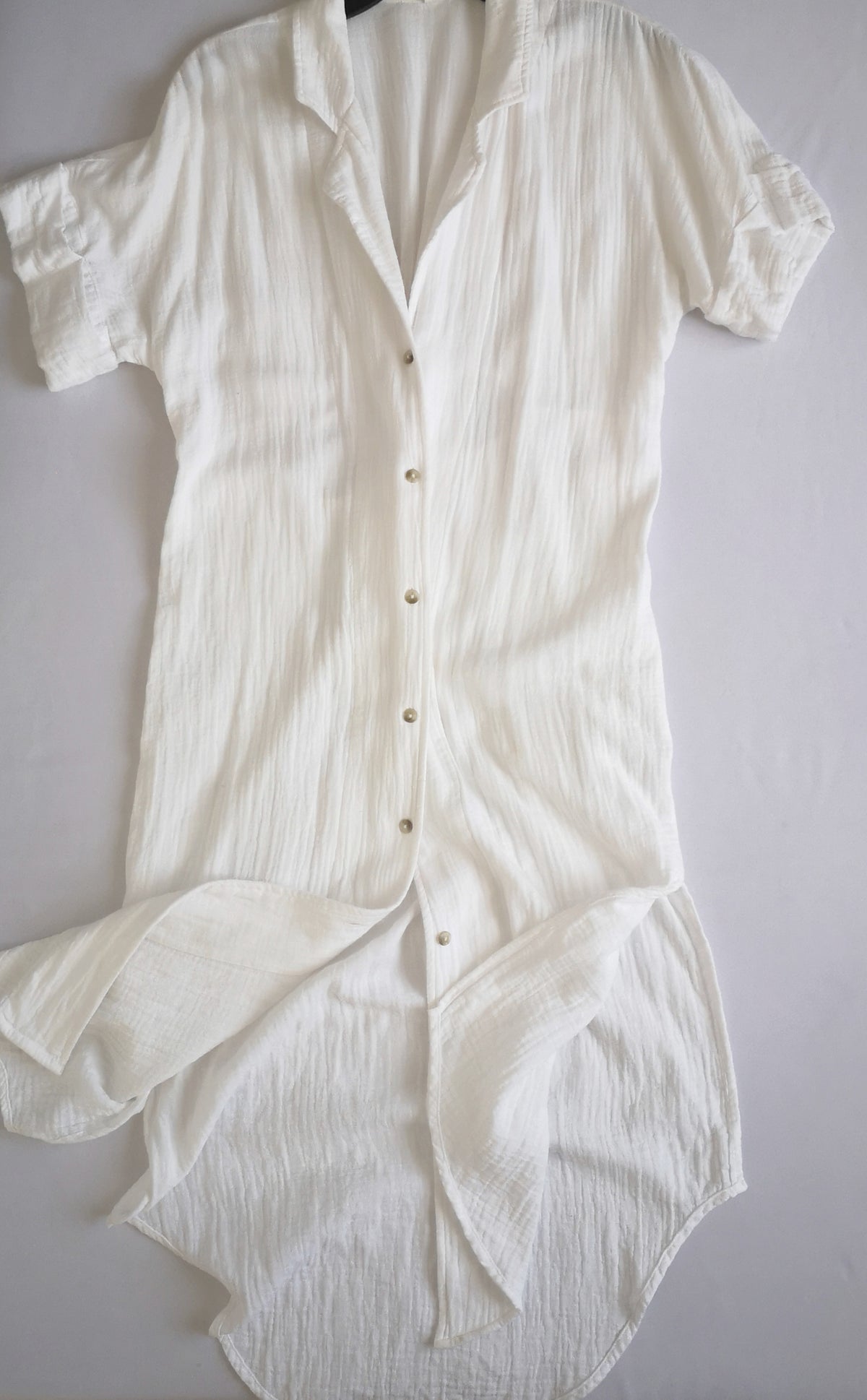 Vestido asimétrico abierto de atrás incluye cartera ❤️