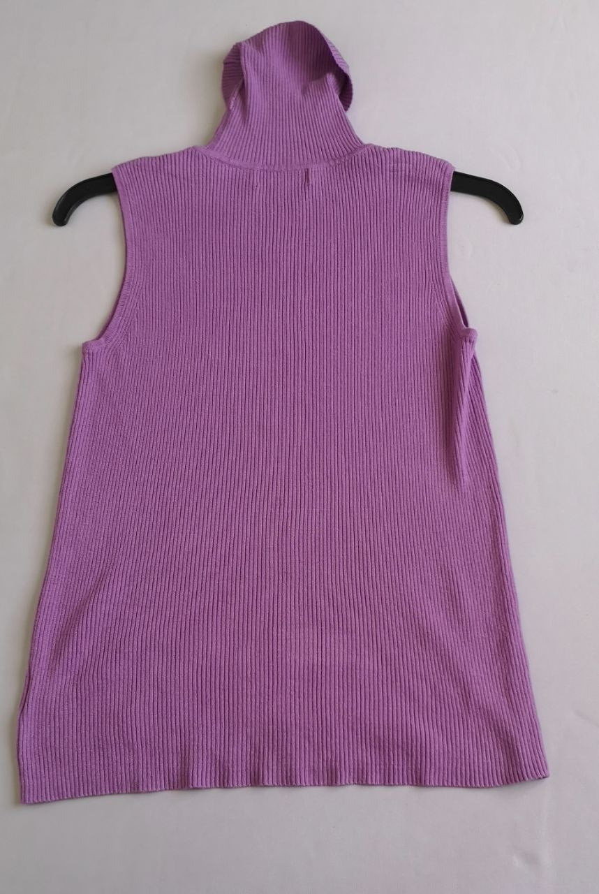 Blusa acanalada con pantalón cintura alta