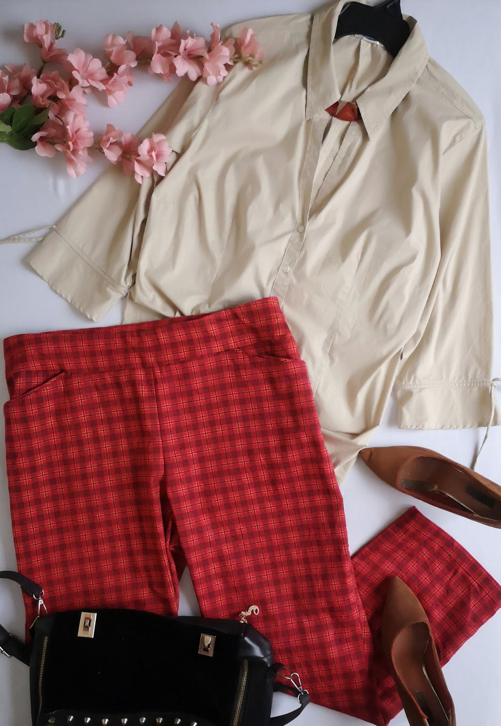 Blusa manga 3/4 con pantalón stresh ❤️