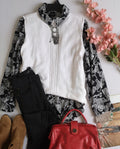 Chaleco tejido con blusa