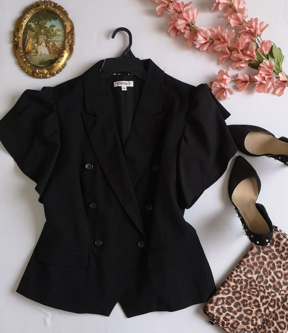 Blazer manga corta
