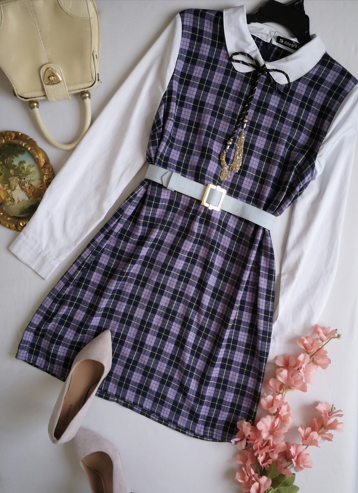 Vestido corte recto incluye cincho 💙