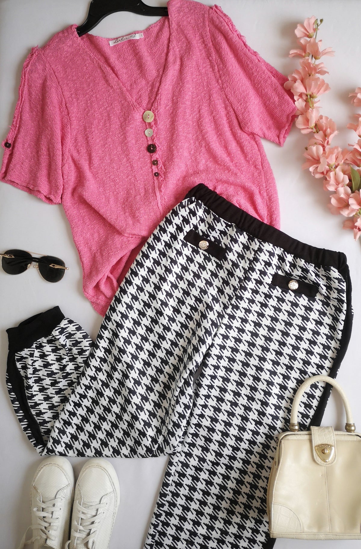 Blusa tejida con pantalón tipo pants ⚓