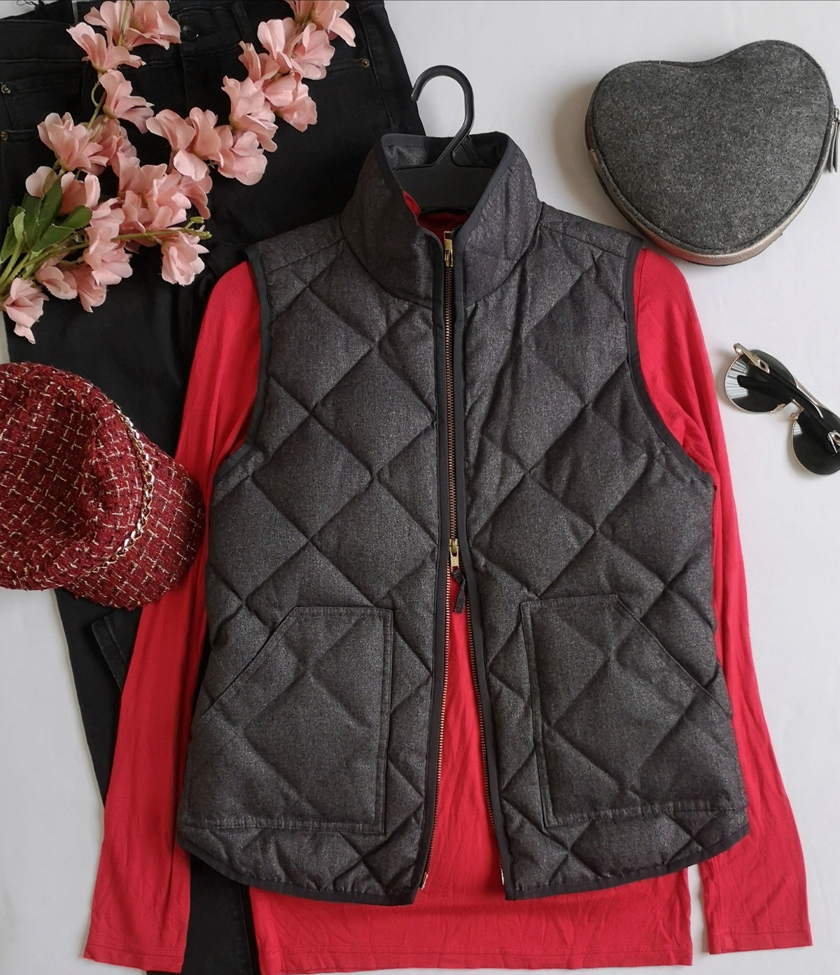 Chaleco acolchonado con blusa manga larga