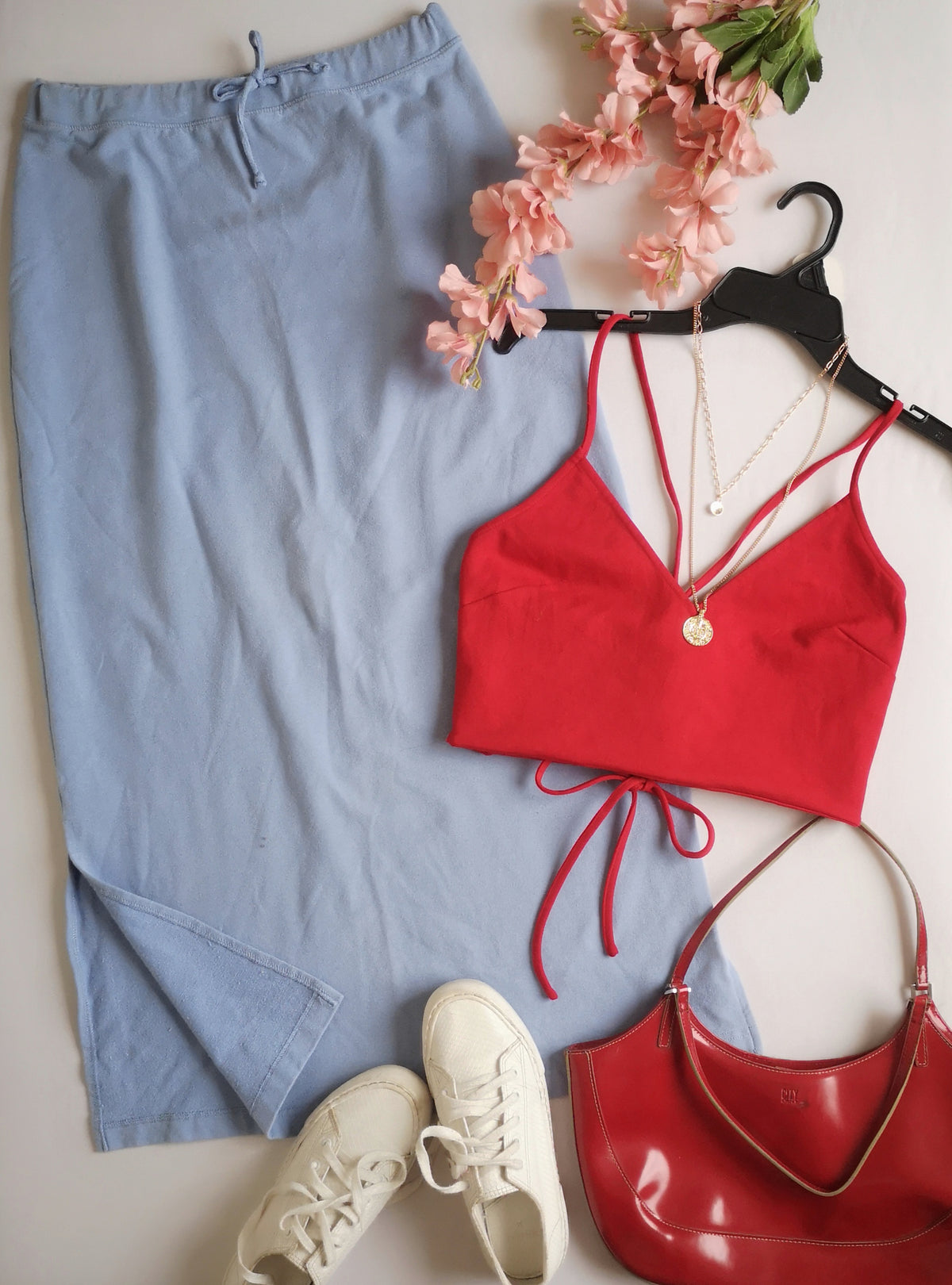Falda midi con top ⚓