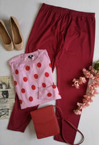 Blusa larga con pantalón tipo licra