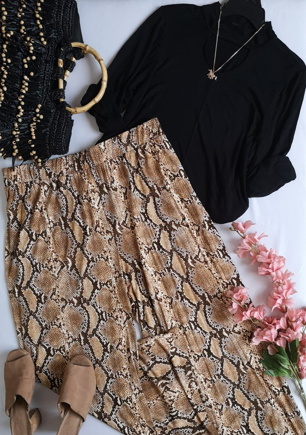 Blusa tela suave con palazzo nuevo