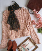Sueter tipo crochet incluye Pañoleta