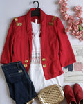 Camiseta con blazer manga 3/4 ⚓