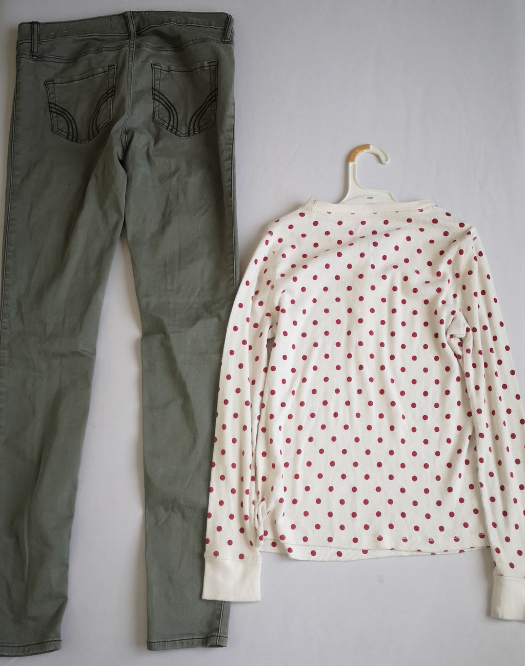 Jeans skinny con blusa manga larga ❤️