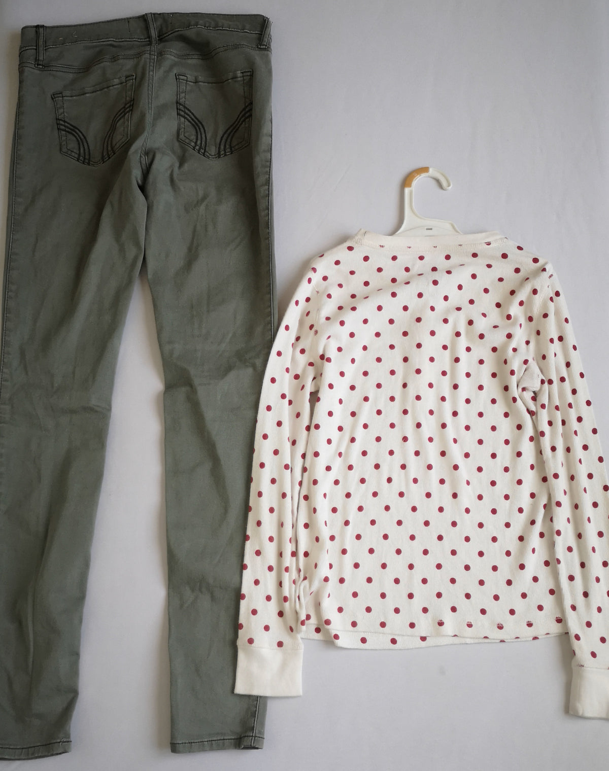 Jeans skinny con blusa manga larga ❤️