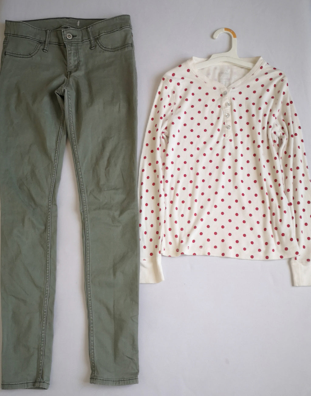Jeans skinny con blusa manga larga ❤️