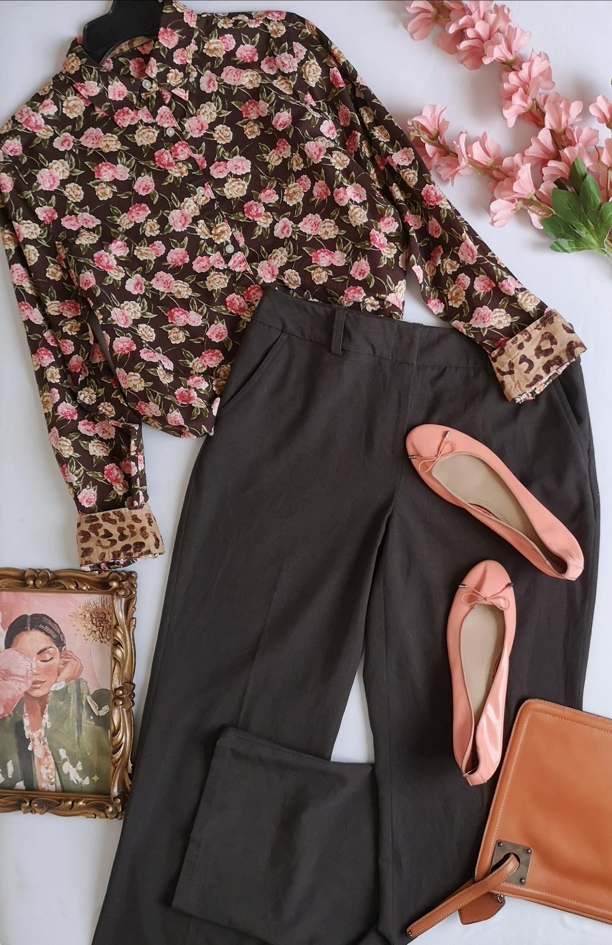 Pantalón de vestir con blusa manga larga ⚓