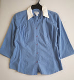 Blusa manga 3/4 con falda bordada