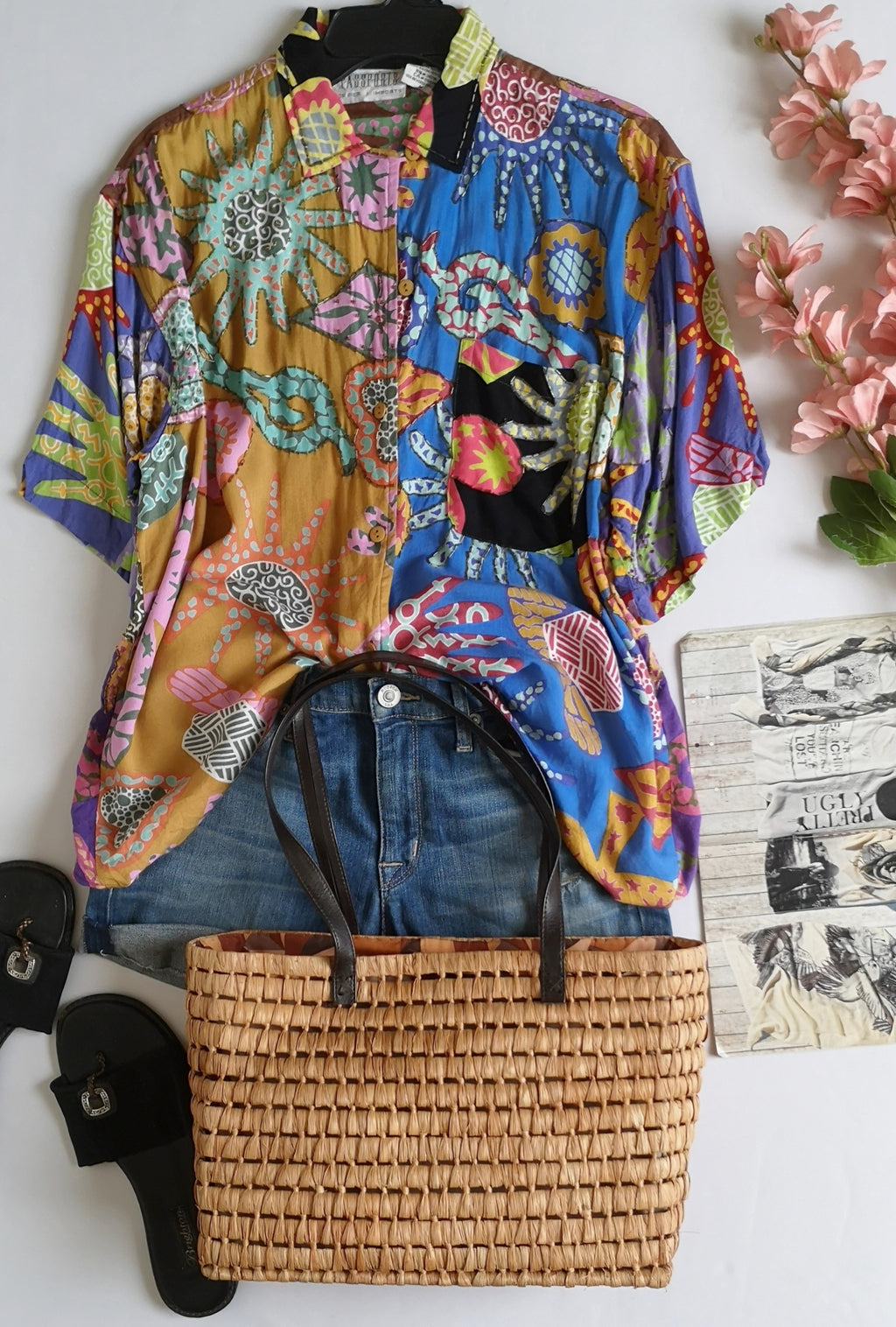 Blusa bordada incluye cartera