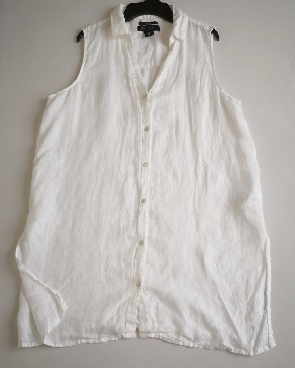 Blusa de lino larga incluye cartera