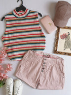 Blusa sin mangas con short ⚓