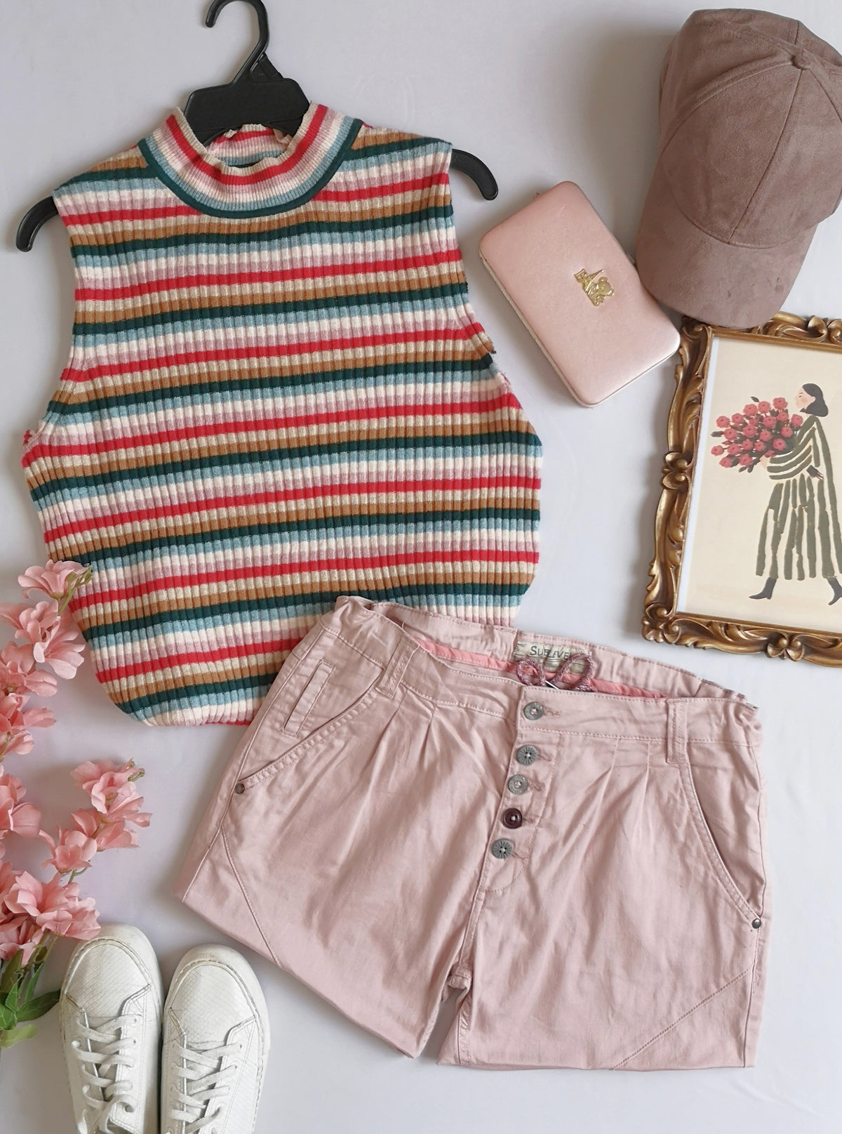 Blusa sin mangas con short ⚓