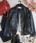 Chaqueta de cuero legítimo