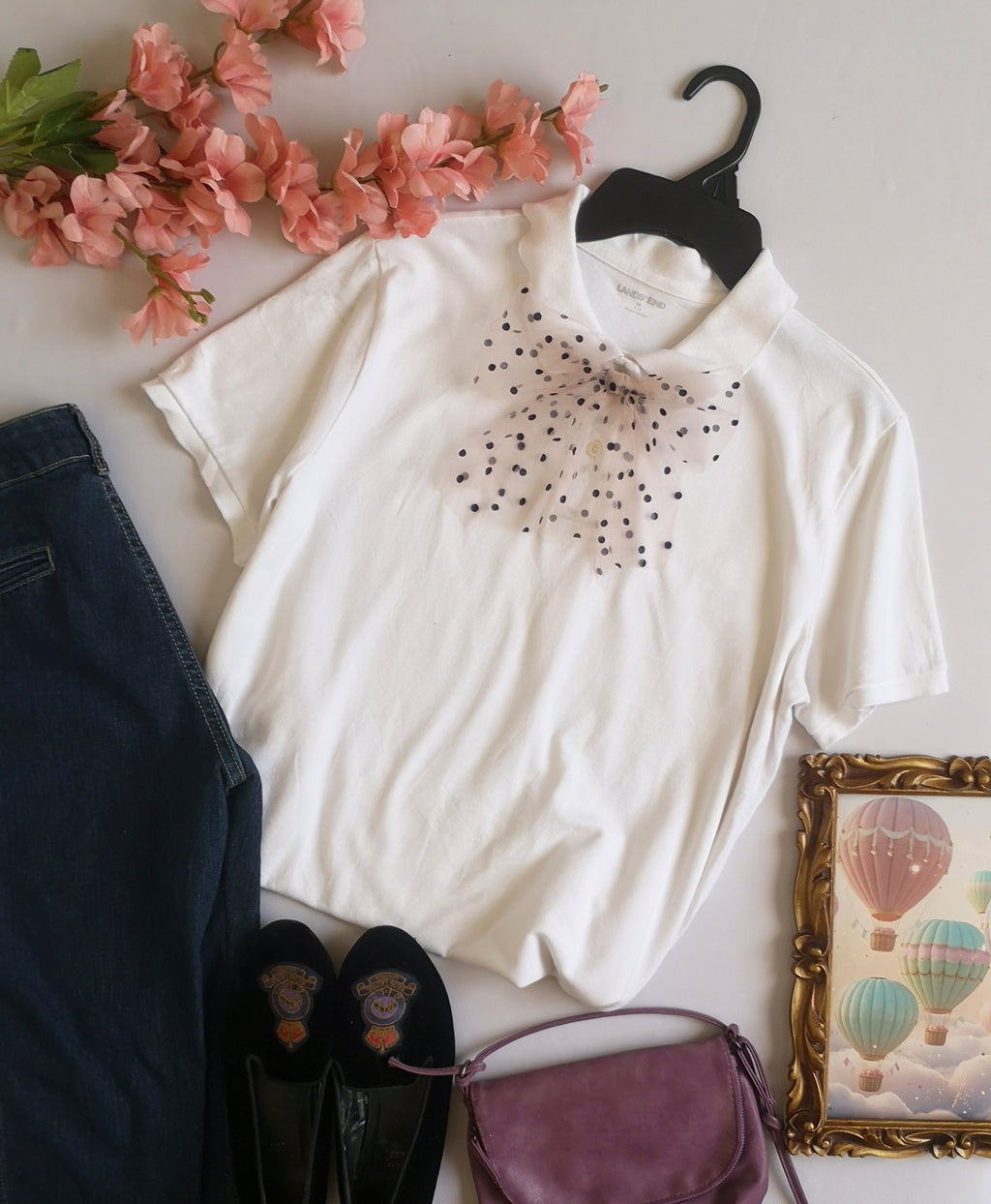 Blusa estilo polo incluye moña ⚓