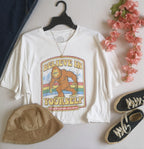Blusa corta de algodón incluye gorro ⚓