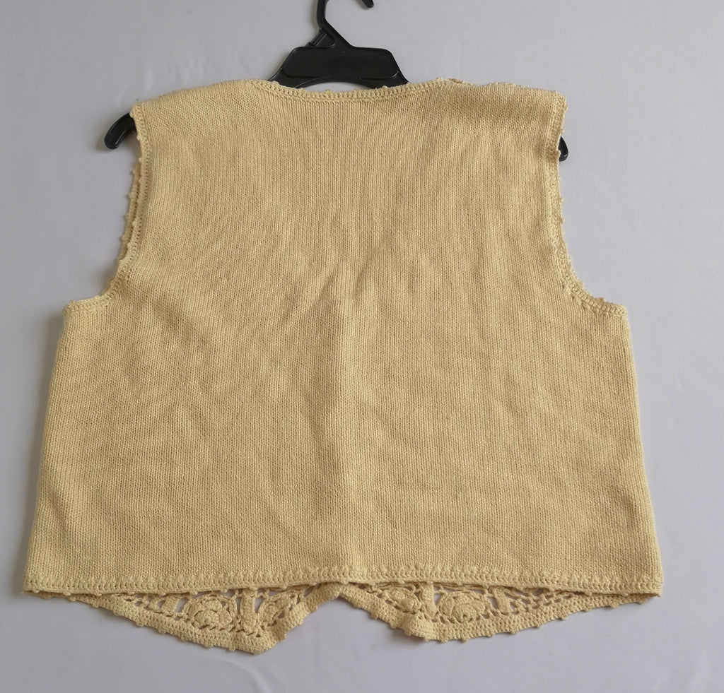 Pantalón ancho de abajo con chaleco tipo crochet ⚓