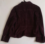 Chaqueta de corduroy suave cuello chino
