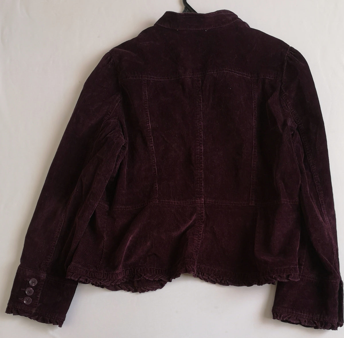 Chaqueta de corduroy suave cuello chino