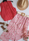 Blusa con palazzo de algodón