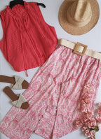 Blusa con palazzo de algodón