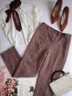 Pantalón con forro y blusa de chifon