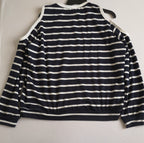 Blusa hombros descubiertos con pantalón tela de vestir ⚓