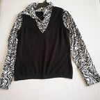 Blusa con chaleco pegado incluye collar