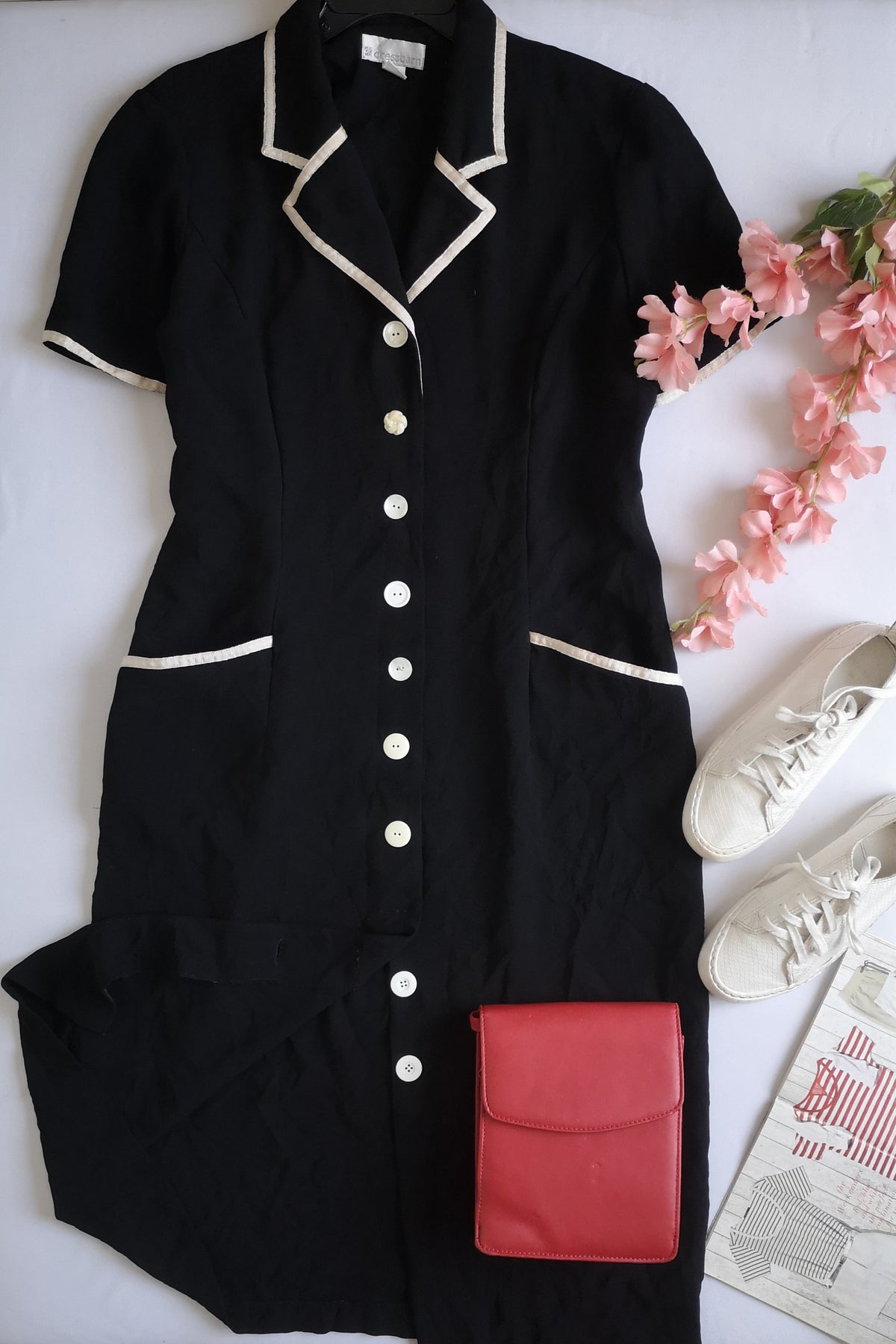 Vestido al tobillo con botones diferentes ⚓