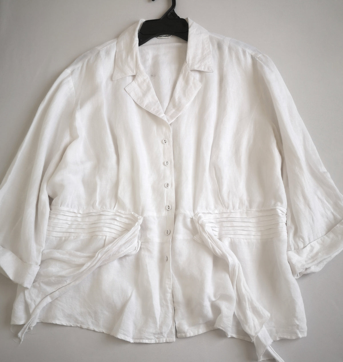 Blusa tipo peplum de lino incluye collar ⚓