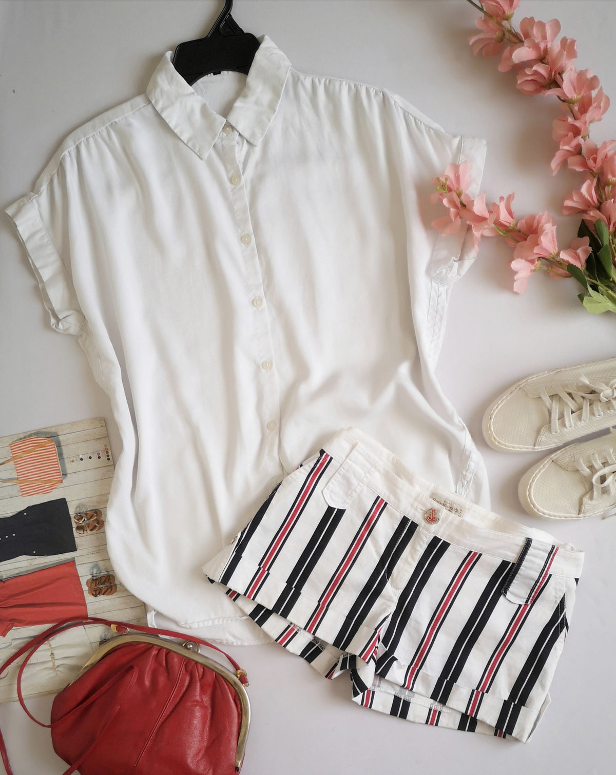 Blusa tipo over size con shorts