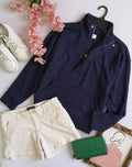 Short con sueter con zipper adelante