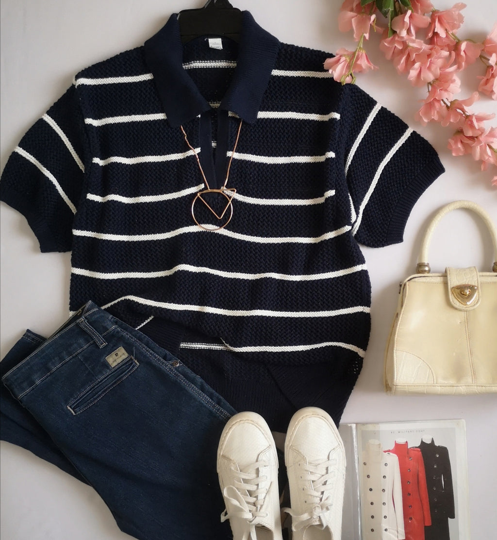 Blusa tejida incluye collar