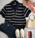 Blusa tejida incluye collar