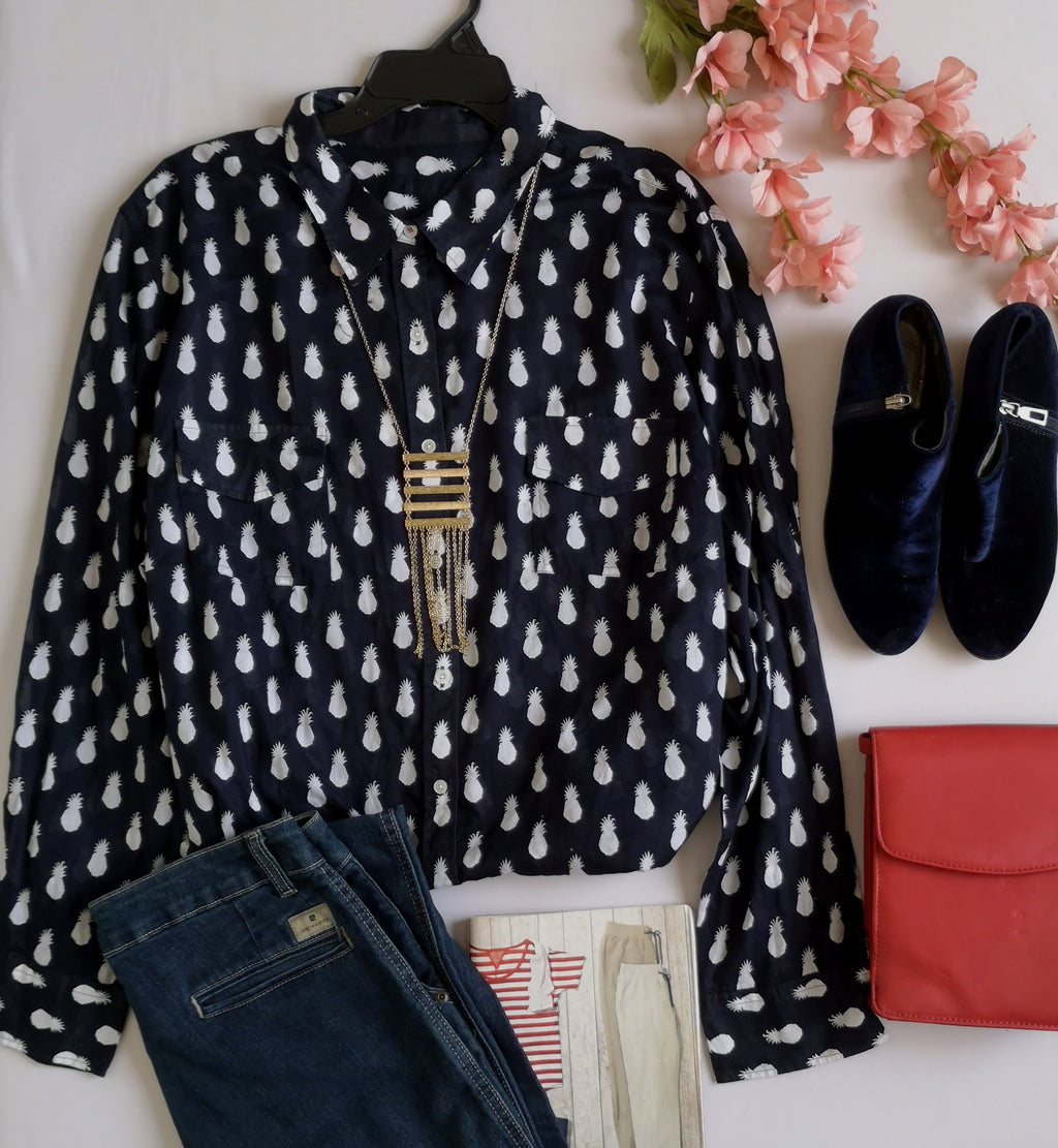 Blusa manga larga incluye collar ⚓